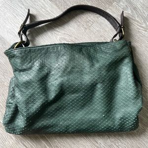 Sundance Green Handbag With Snakeskin/Alligator Print